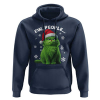 Funny Christmas Cat Hoodie Ew People Xmas Gag Gift