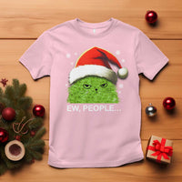Christmas Cat T Shirt Ew People Meowy Kitten Lovers - Wonder Print Shop