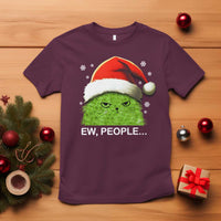 Christmas Cat T Shirt Ew People Meowy Kitten Lovers - Wonder Print Shop