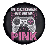 In October We Wear Pink Breast Cancer Awareness Spare Tire Cover Pink Ribbon Gaming Kids Boys Youth Video Game