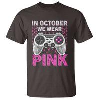 In October We Wear Pink Breast Cancer Awareness T Shirt Pink Ribbon Gaming Kids Boys Youth Video Game - Wonder Print Shop