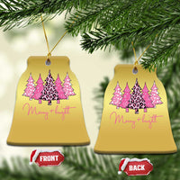 Pink Xmas Trees Christmas Ornament Leopard Christmas Tree Decorations Dcor - Wonder Print Shop