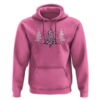 Christmas Pink Hoodie Leopard Print Trees