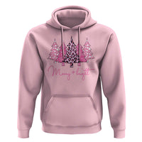 Christmas Pink Hoodie Leopard Print Trees