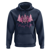 Christmas Pink Hoodie Leopard Print Trees