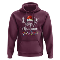 Merry Christmas Hoodie Lights Red Santa Hat Xmas Family Matching
