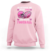 Football Breast Cancer Awareness Sweatshirt Coquette Football In October We Wear Pink Ghost Halloween Pink Ribbon - Wonder Print Shop