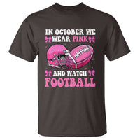Football Breast Cancer Awareness T Shirt Coquette Football In October We Wear Pink Ghost Halloween Pink Ribbon - Wonder Print Shop