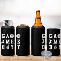 Game Day Basketball 4 in 1 Can Cooler Tumbler Basketball Mom Sports Fan - Wonder Print Shop