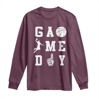 Game Day Basketball Long Sleeve Shirt Basketball Mom Sports Fan - Wonder Print Shop