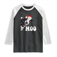 Christmas Cow Raglan Shirt Funny Cow Lover Xmas Gift Farm