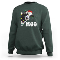 Christmas Cow Sweatshirt Funny Cow Lover Xmas Gift Farm - Wonder Print Shop