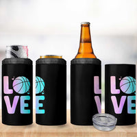 Basketball Lovers 4 in 1 Can Cooler Tumbler Basketball Mom Sports Fan - Wonder Print Shop