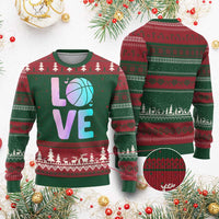 Basketball Lovers Ugly Christmas Sweater Basketball Mom Sports Fan - Wonder Print Shop