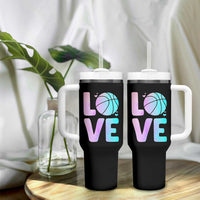 Basketball Lovers Tumbler With Handle Basketball Mom Sports Fan - Wonder Print Shop