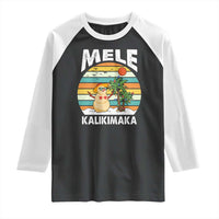 Mele Kalikimaka Hawaiian Christmas Raglan Shirt Beach Hawaii Xmas Tropical