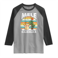 Mele Kalikimaka Hawaiian Christmas Raglan Shirt Beach Hawaii Xmas Tropical