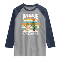 Mele Kalikimaka Hawaiian Christmas Raglan Shirt Beach Hawaii Xmas Tropical