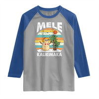 Mele Kalikimaka Hawaiian Christmas Raglan Shirt Beach Hawaii Xmas Tropical
