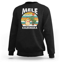Mele Kalikimaka Hawaiian Christmas Sweatshirt Beach Hawaii Xmas In July Tropical - Wonder Print Shop