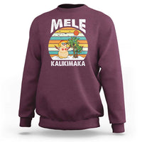 Mele Kalikimaka Hawaiian Christmas Sweatshirt Beach Hawaii Xmas In July Tropical - Wonder Print Shop