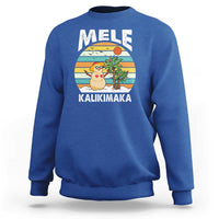 Mele Kalikimaka Hawaiian Christmas Sweatshirt Beach Hawaii Xmas In July Tropical - Wonder Print Shop