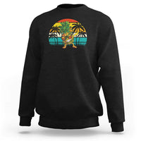 Dabbing Pineapple Christmas Tree Lights Sweatshirt Hawaiian Hawaii Tropical Xmas Men Gifts Sunglasses On - Wonder Print Shop