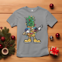 Dabbing Pineapple Christmas Tree Lights Xmas Sunglasses T Shirt Tropical Holiday Beach Tank for Hawaii Vacation - Wonder Print Shop