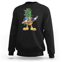 Dabbing Pineapple Christmas Tree Lights Xmas Sunglasses Sweatshirt Tropical Holiday Beach Tank for Hawaii Vacation - Wonder Print Shop