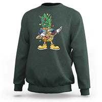 Dabbing Pineapple Christmas Tree Lights Xmas Sunglasses Sweatshirt Tropical Holiday Beach Tank for Hawaii Vacation - Wonder Print Shop