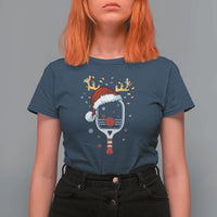 Pickleball Christmas T Shirt For Women Holiday Reindeer Player Gifts Sports Xmas - Wonder Print Shop