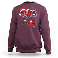 Christmas Couples Sweatshirt Chest Nuts Couples Funny Matching Chestnuts - Wonder Print Shop