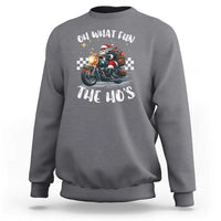 Biker Grandpa Santa on Motorcycle Christmas Sweatshirt Funny Oh What Fun It Is To Ride - Wonder Print Shop