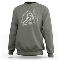 Christmas Dog Sweatshirt Merry & Bright Cute Xmas Tree with Paws Gift for Dog Lover - Wonder Print Shop