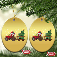 Tractor Xmas Christmas Ornament Tree Lights Farmer Xmas Gift for Tractor Drivers - Wonder Print Shop