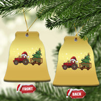 Tractor Xmas Christmas Ornament Tree Lights Farmer Xmas Gift for Tractor Drivers - Wonder Print Shop