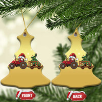 Tractor Xmas Christmas Ornament Tree Lights Farmer Xmas Gift for Tractor Drivers - Wonder Print Shop