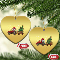 Tractor Xmas Christmas Ornament Tree Lights Farmer Xmas Gift for Tractor Drivers - Wonder Print Shop