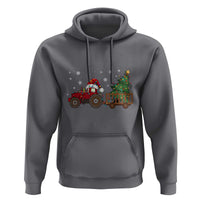 Tractor Christmas Hoodie Tree Lights Farmer Xmas Gift for Tractor Drivers