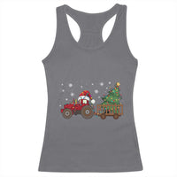 Tractor Christmas Racerback Tank Top Tree Lights Farmer Xmas Gift for Tractor Drivers