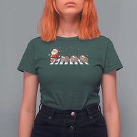Christmas Moo Deng T Shirt For Women Santa Baby Pygmy Hippo Trendy Xmas - Wonder Print Shop