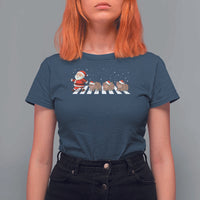 Christmas Moo Deng T Shirt For Women Santa Baby Pygmy Hippo Trendy Xmas - Wonder Print Shop