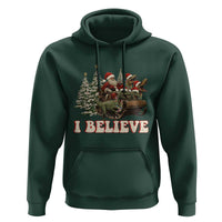 Christmas Santa Hoodie Riding Dinosaur T rex Boys Men Girls Believe Xmas Squad