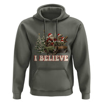 Christmas Santa Hoodie Riding Dinosaur T rex Boys Men Girls Believe Xmas Squad