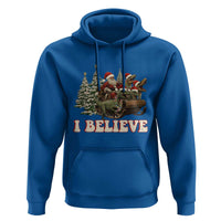 Christmas Santa Hoodie Riding Dinosaur T rex Boys Men Girls Believe Xmas Squad