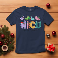 NICU Nurse Christmas T Shirt Xmas Light Neonatal Intensive Care Unit Nurse Appreciation Gift Dinosaur - Wonder Print Shop