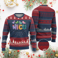 NICU Nurse Christmas Ugly Christmas Sweater Xmas Light Neonatal Intensive Care Unit Nurse Appreciation Gift Dinosaur - Wonder Print Shop