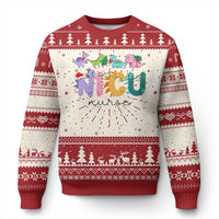NICU Nurse Christmas Ugly Christmas Sweater Xmas Light Neonatal Intensive Care Unit Nurse Appreciation Gift Dinosaur - Wonder Print Shop