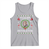 Funny Christmas Tank Top Kith Me Under The Mithletoe Tyson Ugly Xmas - Wonder Print Shop