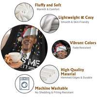 Funny Christmas Obama Throw Blanket Funny Santa Xmas Light - Wonder Print Shop